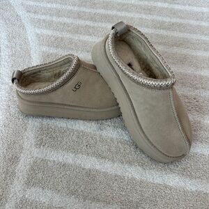UGG Beige Suede Cozy Slip-Ons